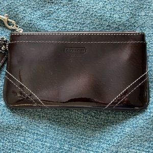 Coach patent leather wristlet